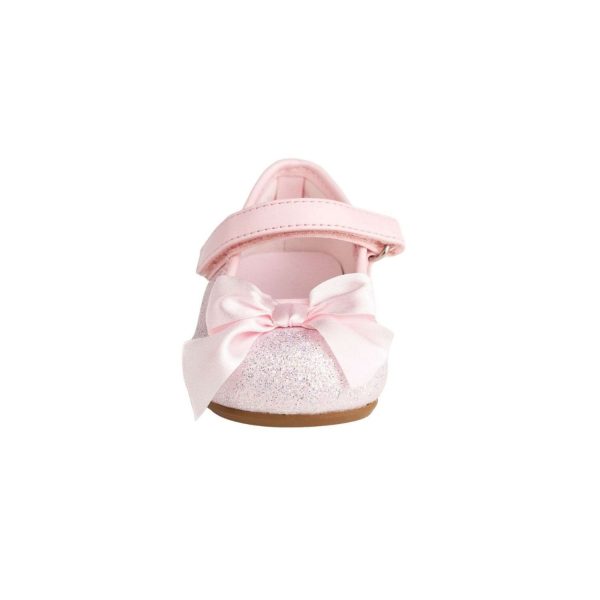 <span>TISH </span> Toddler Pink Shimmer One-Strap Skimmer w/Satin Bow - Image 3