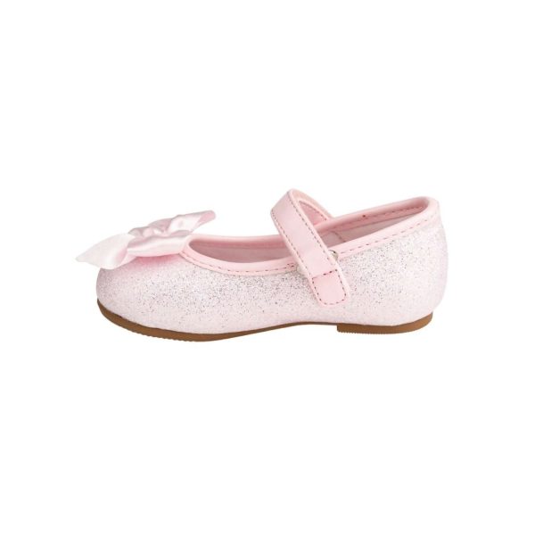<span>TISH </span> Toddler Pink Shimmer One-Strap Skimmer w/Satin Bow - Image 4