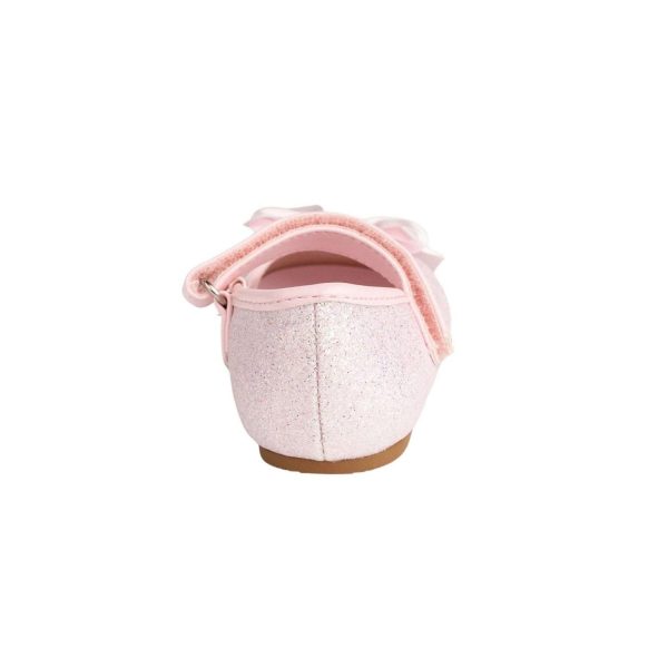 <span>TISH </span> Toddler Pink Shimmer One-Strap Skimmer w/Satin Bow - Image 5