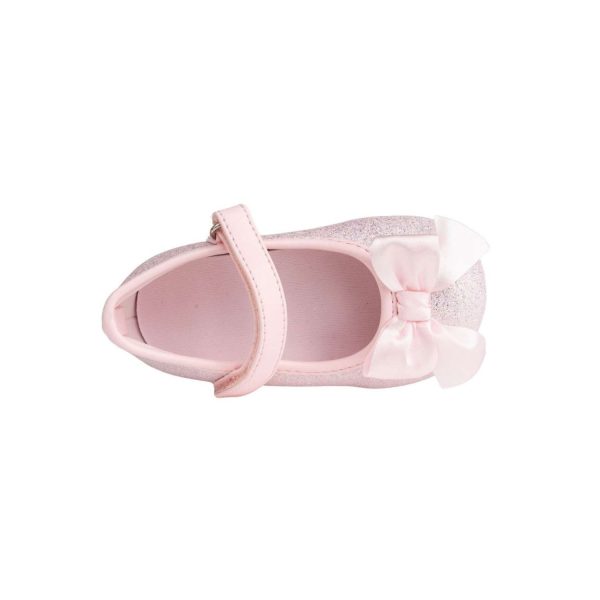 <span>TISH </span> Toddler Pink Shimmer One-Strap Skimmer w/Satin Bow - Image 6