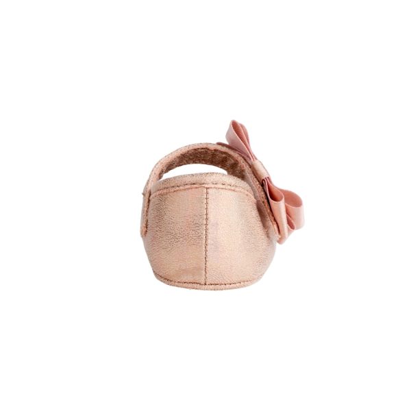 <span>TRINA</span> Infant Rose Gold Shimmer One Strap Skimmer with Bow - Image 5