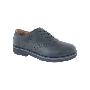 Upper Class Women's Navy Leather Saddle Oxfords