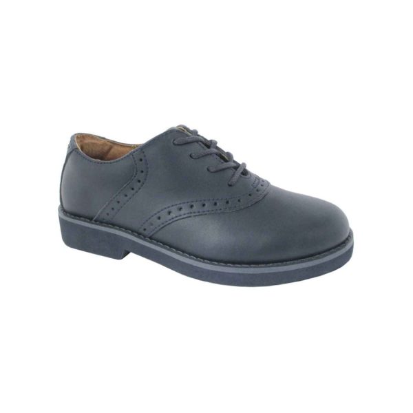 Upper Class Women's Navy Leather Saddle Oxfords