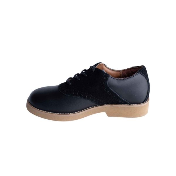 <span>Upper Class</span> Youth Black Leather Oxfords - Image 2