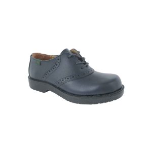 Varsity Women's Navy Leather Saddle Oxfords