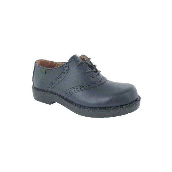 Varsity Youth Navy Leather Saddle Oxfords