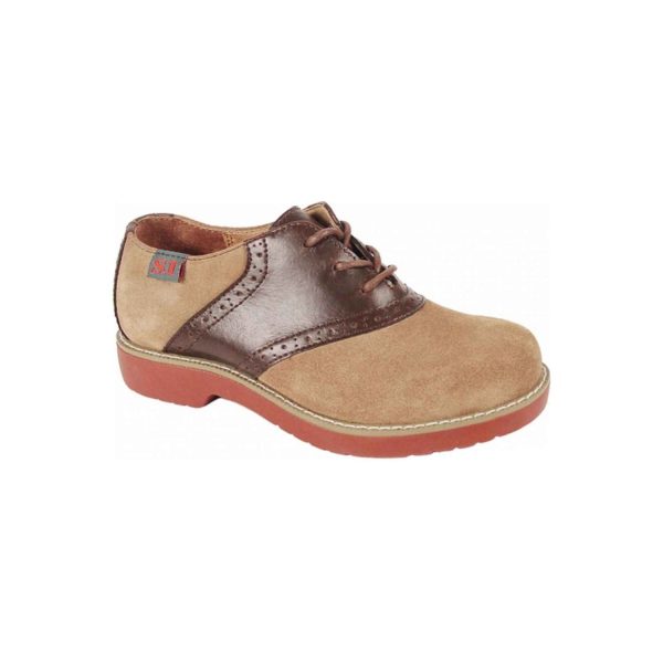 Varsity Youth Tan Suede Saddle Oxfords