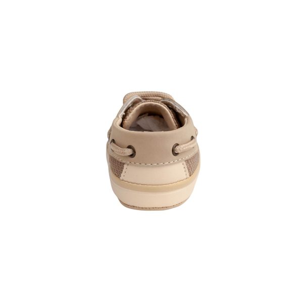 <span> WALKER II </span>  Infant Tan Leather Deck Shoe with Mesh Trim - Image 6