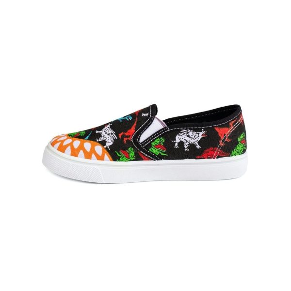 <span>Watson</span> Toddler Black Canvas Twin Gore Dino Sneakers - Image 3