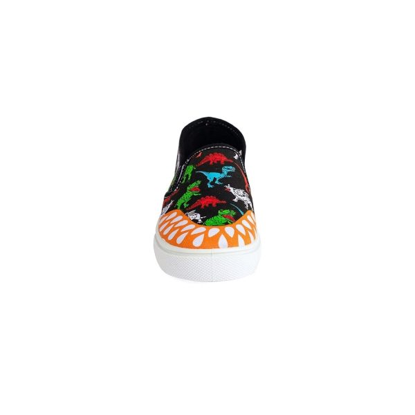 <span>Watson</span> Toddler Black Canvas Twin Gore Dino Sneakers - Image 4
