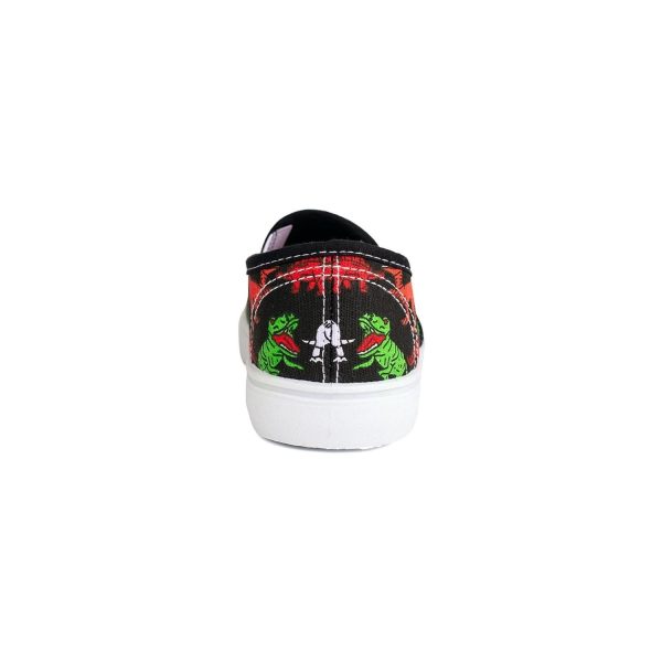 <span>Watson</span> Toddler Black Canvas Twin Gore Dino Sneakers - Image 5