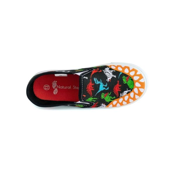 <span>Watson</span> Toddler Black Canvas Twin Gore Dino Sneakers - Image 6