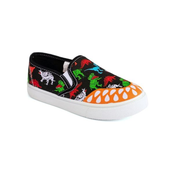 Watson Toddler Black Canvas Twin Gore Dino Sneakers