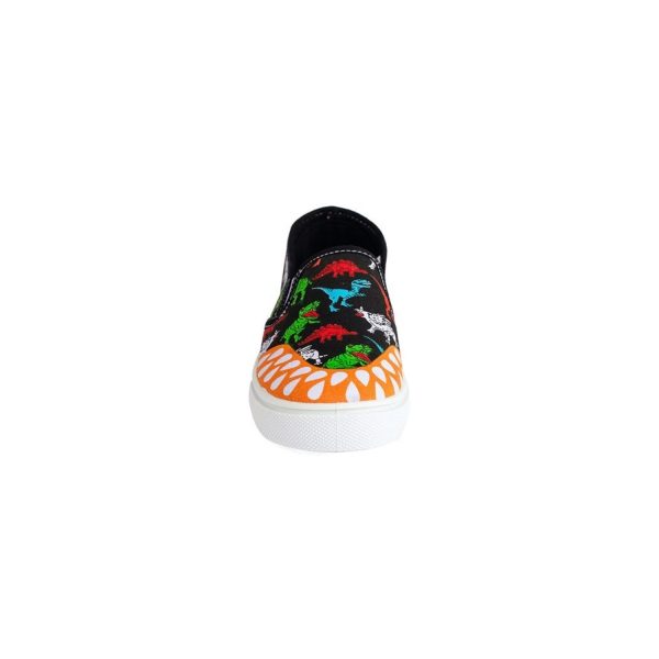 <span>WATSON</span> Youth Black Canvas Twin Gore Dino Sneakers - Image 5