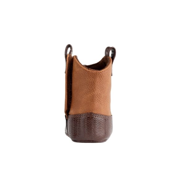 <span>WAYLON </span> Infant Brown PU Textured Western Boot w/Embroidery - Image 6