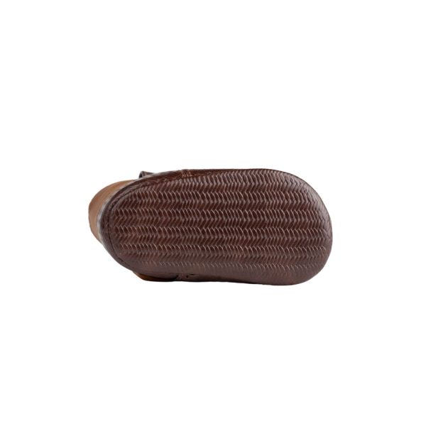 <span>WAYLON </span> Infant Brown PU Textured Western Boot w/Embroidery - Image 8