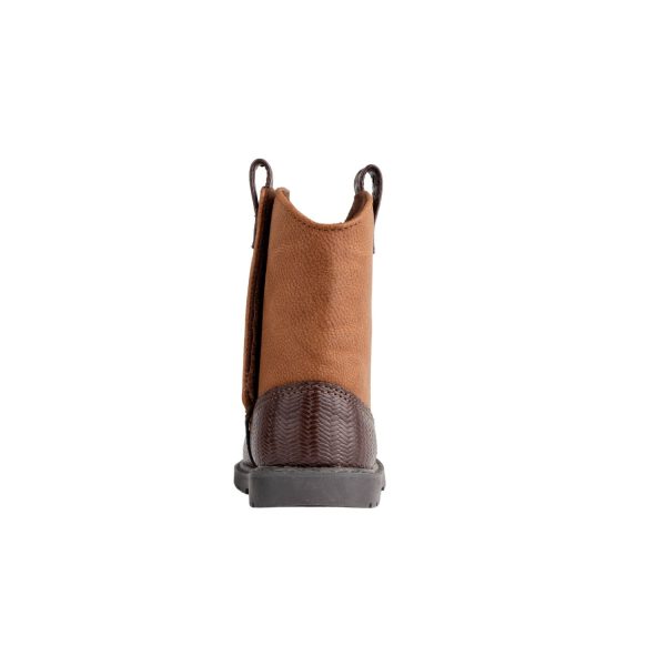 <span>WAYLON </span> Toddler Brown PU/Textured PU Western Boot w/Embroidery - Image 5