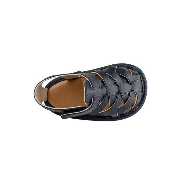 <span>Wesley</span> Infant Navy Pebbled PU Fisherman Sandal - Image 5
