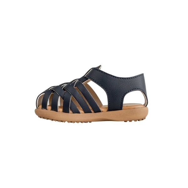 <span>Wesley</span> Toddler Navy Pebbled PU Fisherman Sandal - Image 3