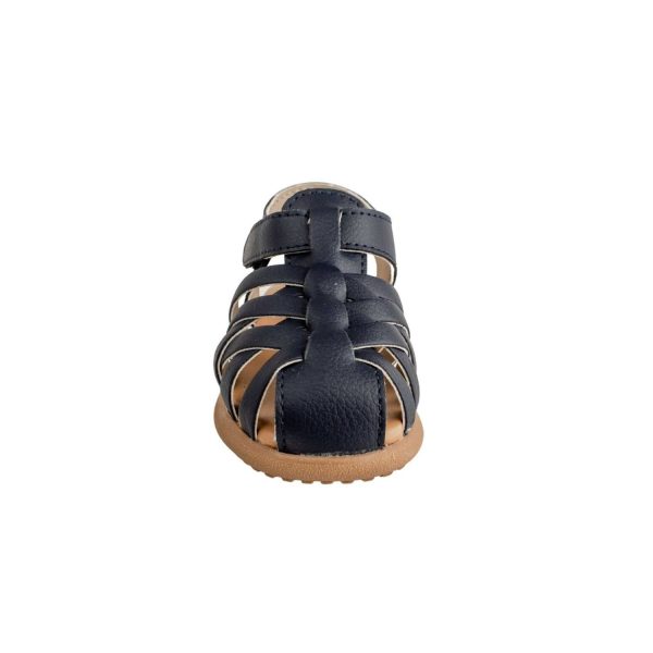 <span>Wesley</span> Toddler Navy Pebbled PU Fisherman Sandal - Image 4