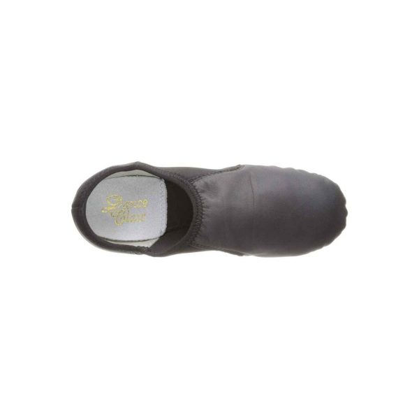 <span>Lyla Paige</span> Youth Black Leather Low Profile Jazz Shoes - Image 2