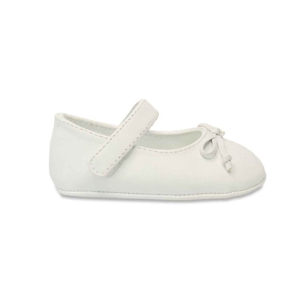 <span>Ashlyn</span> Infant White Mary Jane Flats with Bows - Image 2