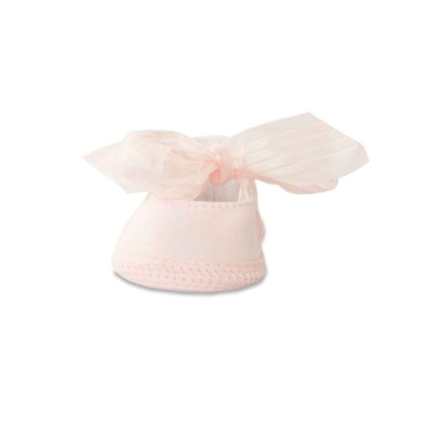 <span>Ava</span> Infant Pink Cotton Flats with Bows - Image 3