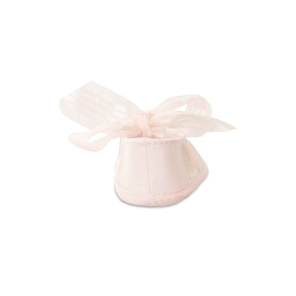 <span>Ava</span> Infant Pink Cotton Flats with Bows - Image 4