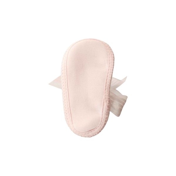 <span>Ava</span> Infant Pink Cotton Flats with Bows - Image 6