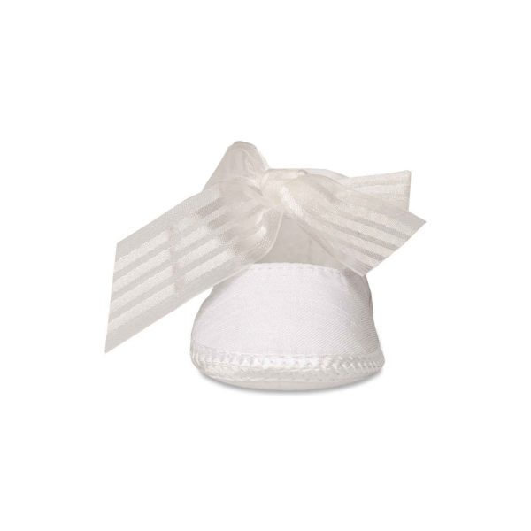 <span>Ava</span> Infant White Dress Shoes with Ribbons - Image 3