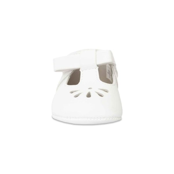 <span>Brynna</span> Infant Classic White T-Straps for Baby Girls - Image 4