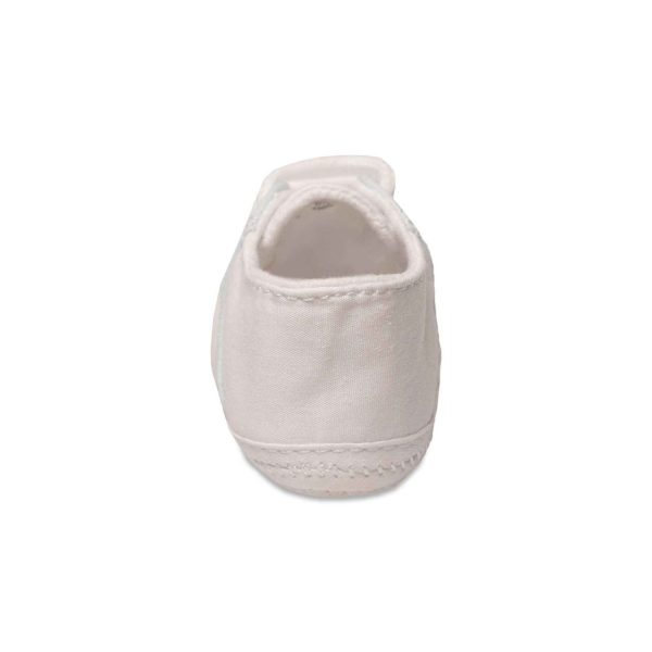 <span>Braxton</span> Infant White/Blue Cotton Lace-Up Oxfords - Image 4