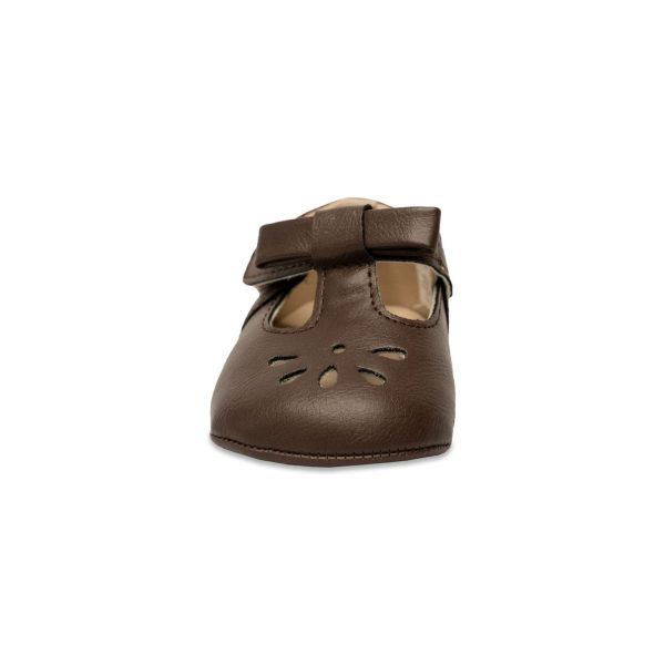 <span>Brynna</span> Infant Classic Brown T-Straps for Baby Girls - Image 3