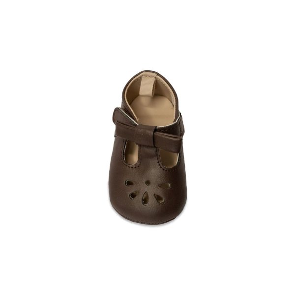 <span>Brynna</span> Infant Classic Brown T-Straps for Baby Girls - Image 4