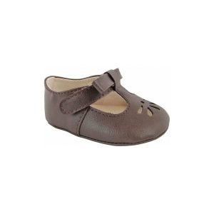 Brynna Infant Classic Brown T-Straps for Baby Girls