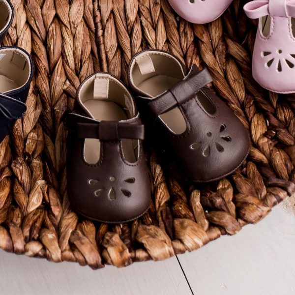 <span>Brynna</span> Infant Classic Brown T-Straps for Baby Girls - Image 7
