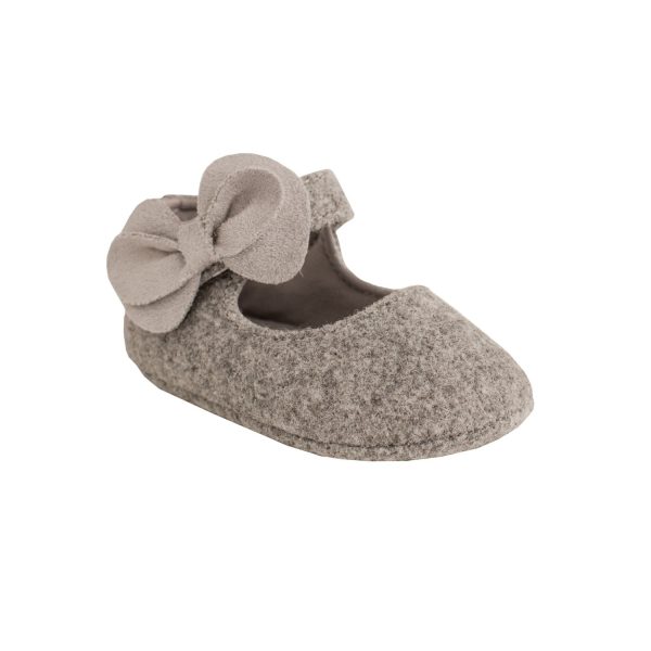 CAMILLA Infant Faux-Wool Mary Janes with Bows