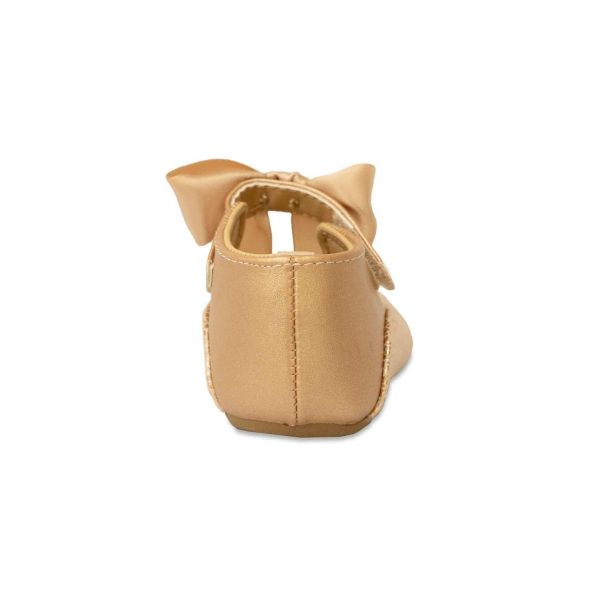 <span>Chloe</span> Toddler Rose Gold Dress Flats with Bow - Image 4