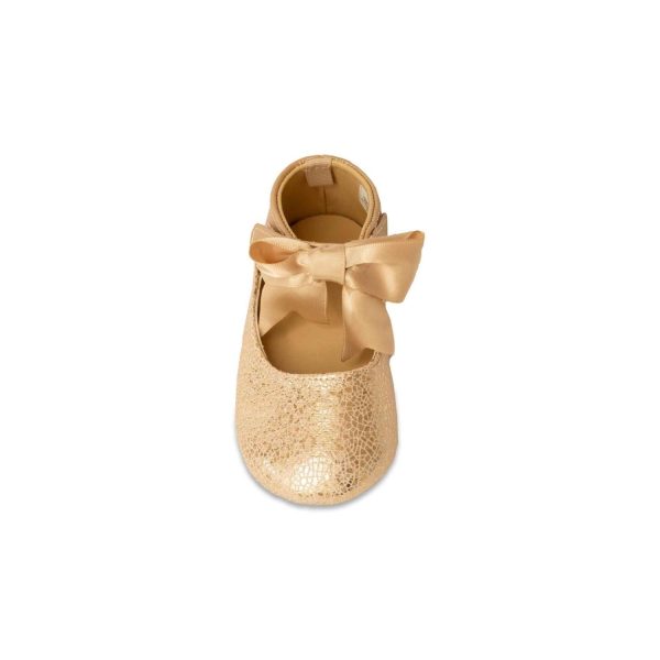 <span>Chloe</span> Toddler Rose Gold Dress Flats with Bow - Image 5
