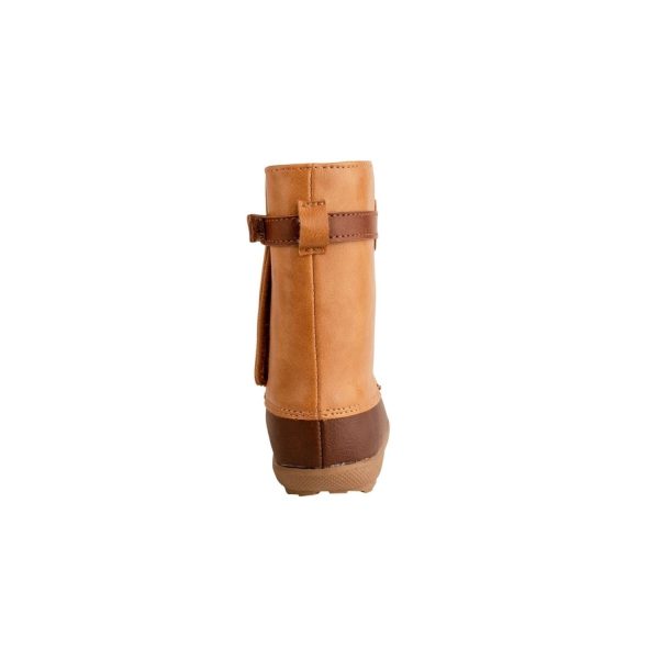 <span>Easton</span> Luggage Tan Duck Boots with Cognac Trim - Image 4