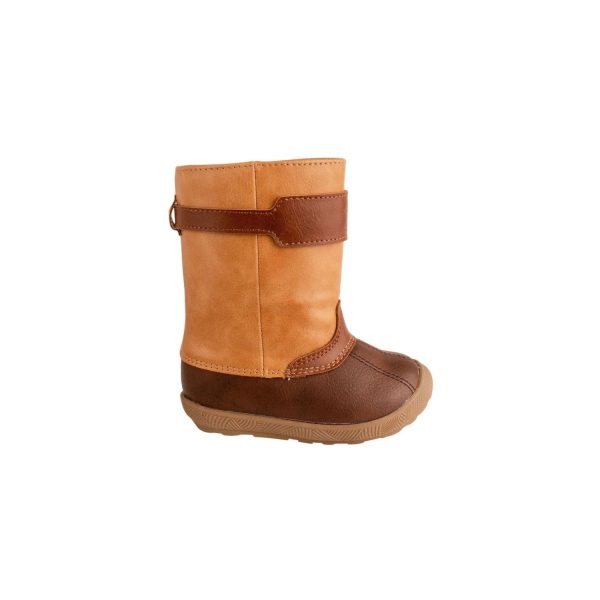 <span>Easton</span> Luggage Tan Duck Boots with Cognac Trim - Image 5