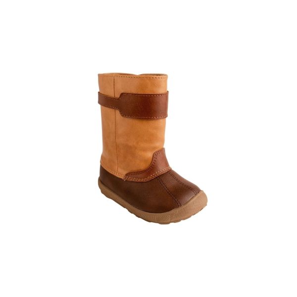 <span>Easton</span> Luggage Tan Duck Boots with Cognac Trim