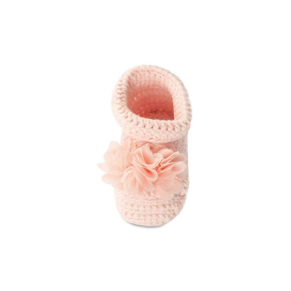 <span>Elyn</span> Newborn Pink Crochet Booties - Image 4