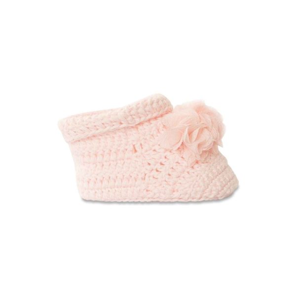 Elyn Newborn Pink Crochet Booties