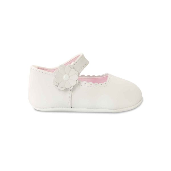 <span>Emma</span> Infant White Leather Mary Jane Flats - Image 2