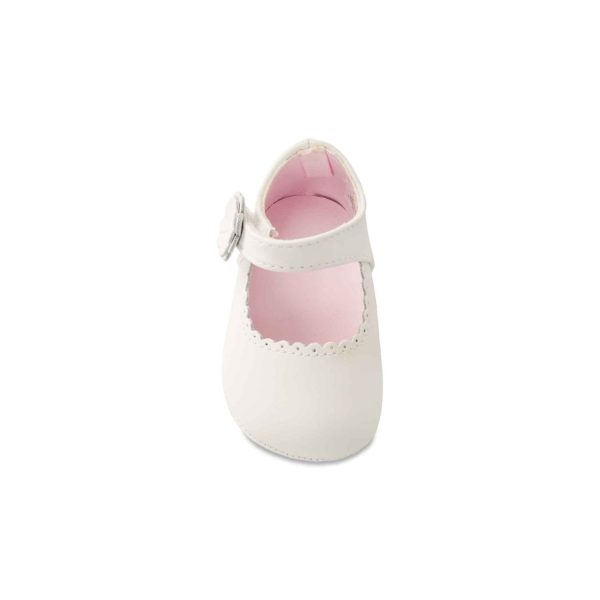 <span>Emma</span> Infant White Leather Mary Jane Flats - Image 4
