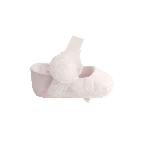 <span>HADLEY</span> Infant White Mary Jane Flats with Flowers - Image 2