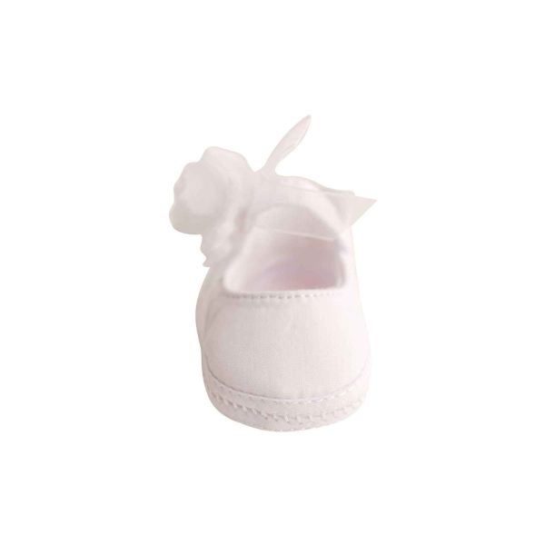 <span>HADLEY</span> Infant White Mary Jane Flats with Flowers - Image 3