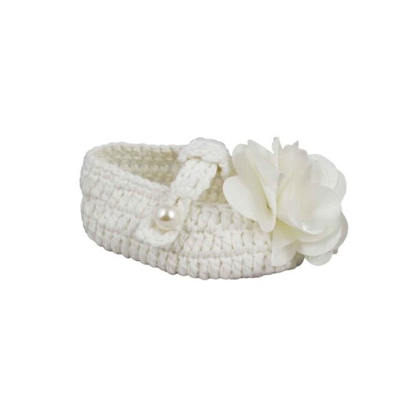 Eliza Infant Ivory Crochet Dress Shoes