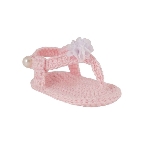 Natalie Infant Pink Crochet Sandals